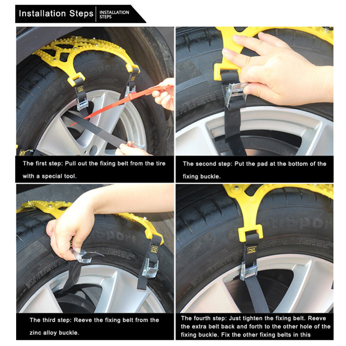 3 uds cadenas de nieve de TPU Universal traje de coche 165-265mm neumático invierno carretera seguridad neumáticos cadenas nieve escalada suelo de barro antideslizante