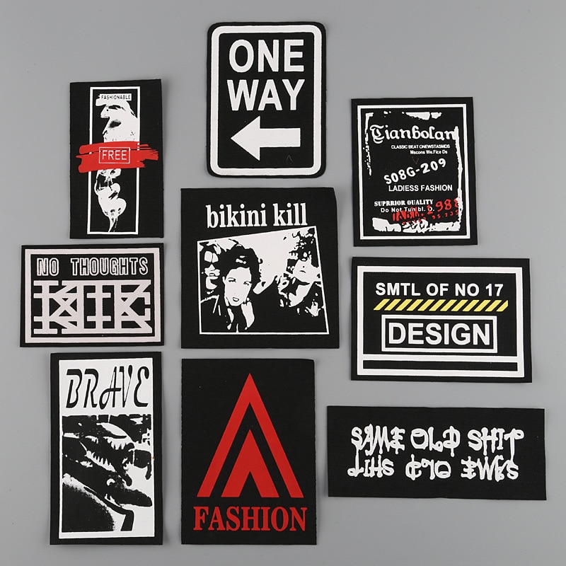 Conjunto completo de parches decorativos coloridos para ropa a la: 3