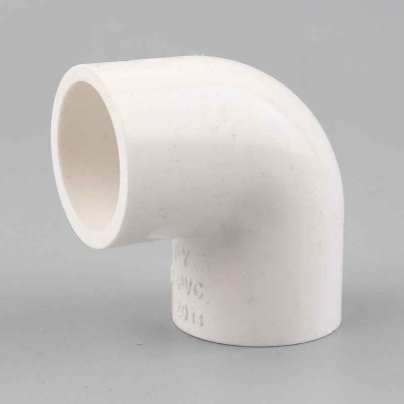 20 25 32 40 50mm Ellenbogen Anschluss PVC Wasser Versorgung Rohr 90 Grad Gemeinsame Kunststoff Wasser Rohr Armaturen Bewässerung zubehör: 20mm / WHITE