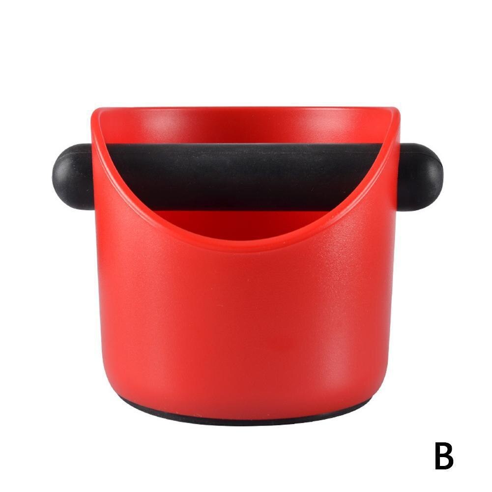 3 kleuren koffieklopper doos schokabsorberende container koffiedik handvat koffie klop espresso met grind afvalbak  i9 d 9: Rood