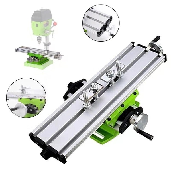 Nouvel Alliage D'aluminium Fraiseuse Composé Table de Travail Chariot Transversal Banc Étau De Perceuse à Colonne Luminaire