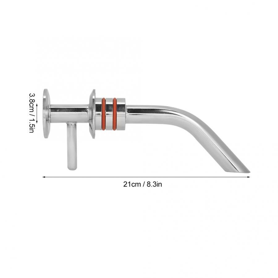 Conical Home Brew Fittings Fermenter Racking Arm Stainless Steel 1.5in Fermenter Racking Arm Accessories with Double O-Rings