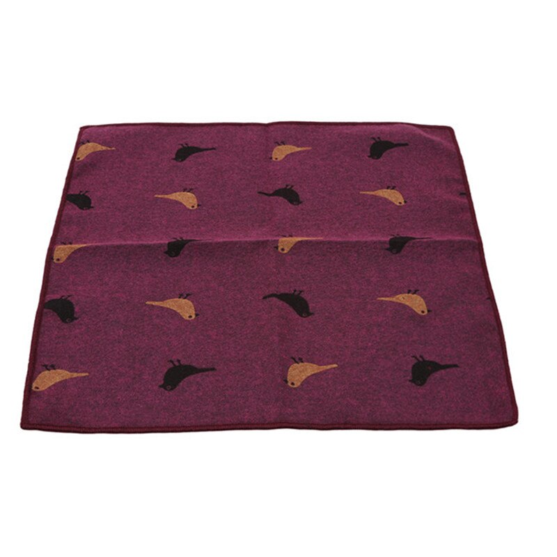 Pañuelo cuadrado de algodón con bolsillo y estampado de animales, traje con bolsillo cuadrado, 1 unidad: rose Red-Birdie