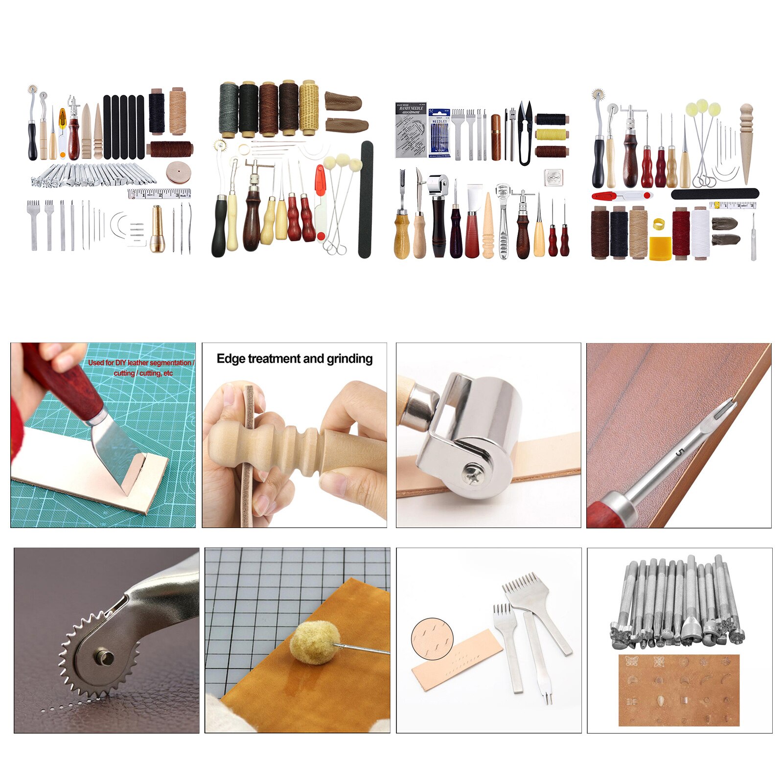 Leather Crafting Tools Prong for Hand Punching Sewing Carving Leathercraft