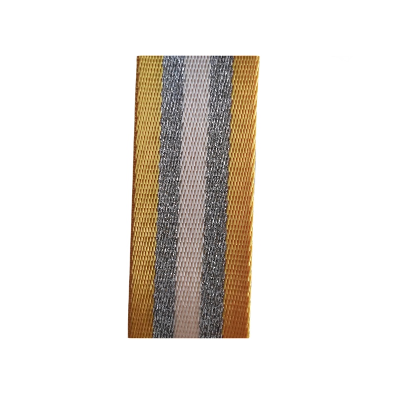 1.5inch Wide 3 meters Metallic Golden/Silver Strip Webbing Strap For Bag Strap DIY Crafting Projects: Bronze