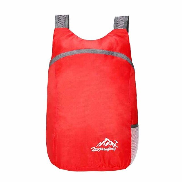 Letvægts 20l ultralette vandtæt, sammenklappelig udendørs camping vandreture rygsæk og opbevaringspose med høj kapacitet: Rød