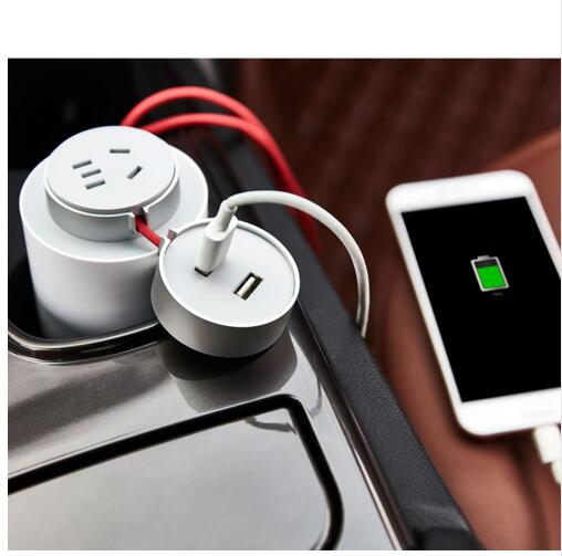 Original Xiaomi Mijia 100W Car Socket Power Inverter Converter DC 12V to AC 220V with 5V/2.4A Dual USB Ports Smart Car Charger