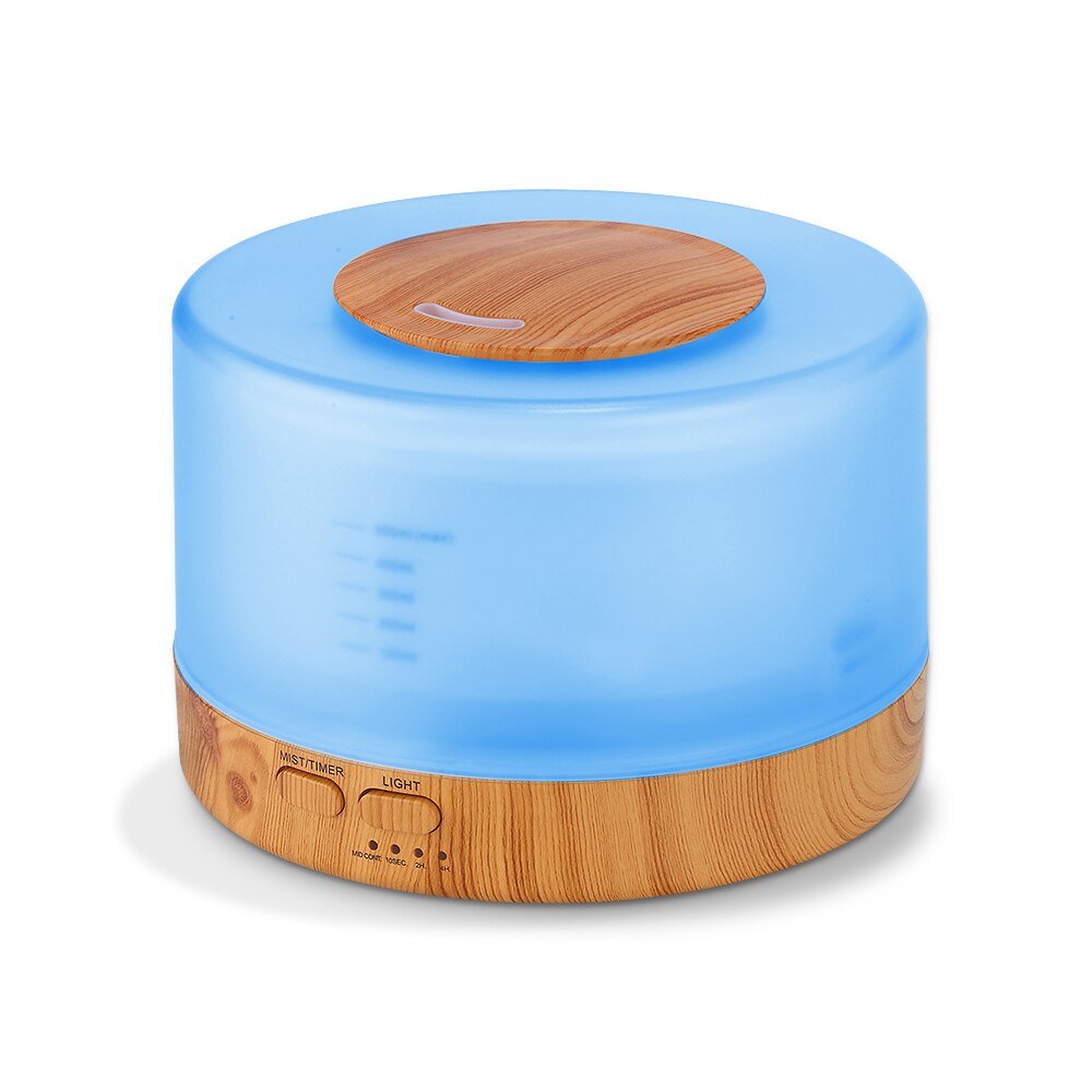 Difusor de Aroma para el hogar, Humidificador ultrasónico con luz LED que cambia de color, música, Bluetooth, 500ML, 12W: Orange / US