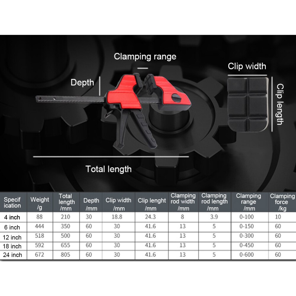 C Stijl Bar Clamp Houtbewerking Vaste Armatuur Quick Grip F Klem Carpenter Quick Release Klemmen Diy Hand Tool