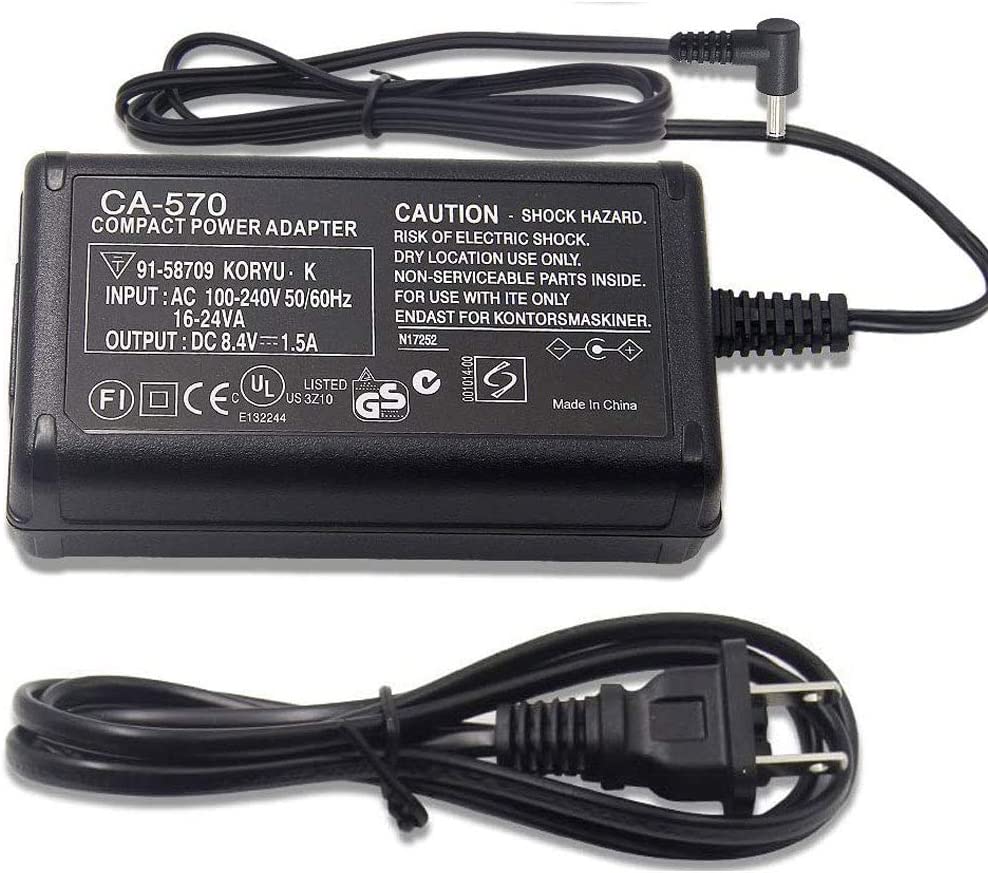 CA-570 Adapter/Charger for Canon R60 ZR65MC ZR70MCDC10 DC100 DC19 DC20 DC21 LEGRIA HF G30 XA10 XA20 XA25 XC10 Canon EOS 5D EOS 4