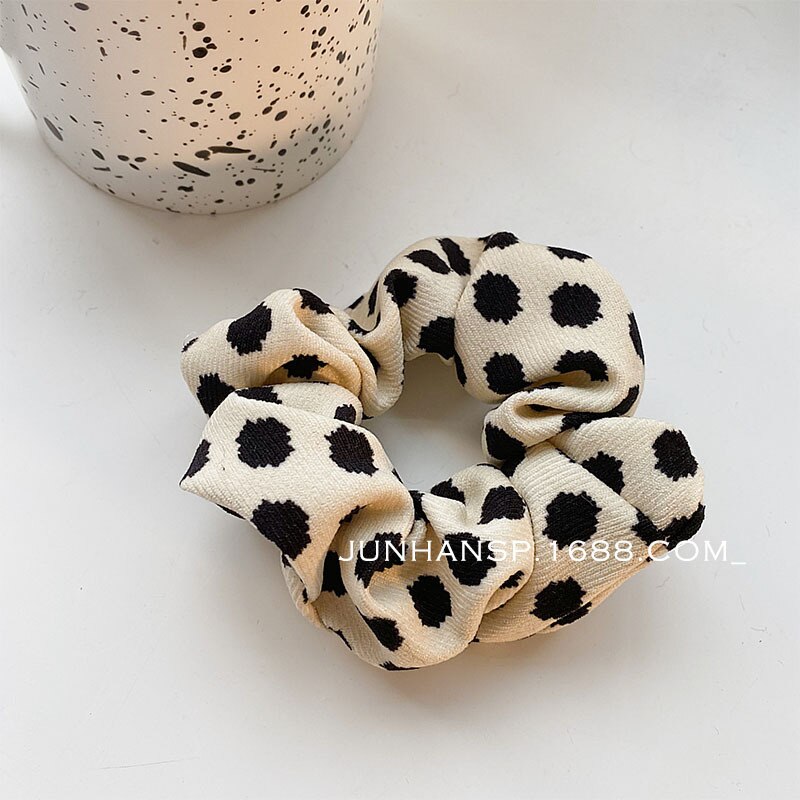 Scrunchies negros temperamento para Otoño/Invierno, lazos para el cabello a la , soporte para cola de caballo, banda elástica para el cabello, accesorios para el cabello coreanos para mujeres y niñas: 9