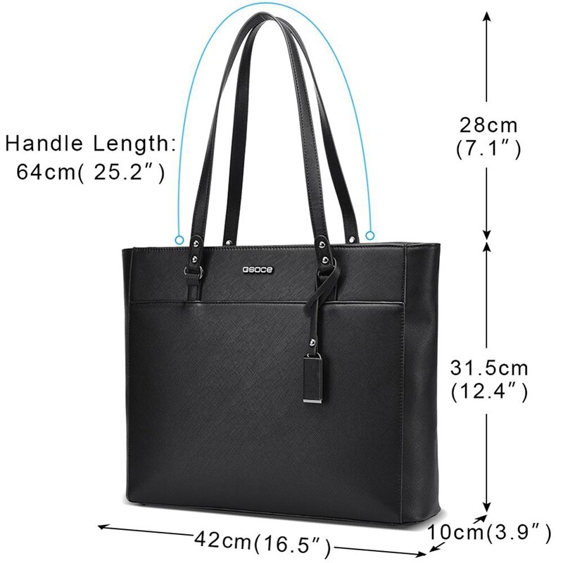 Porte-documents ABDB-OSOCE 15.6 pouces pochette d'ordinateur sac à main étanche sac de protection ordinateur portable fourre-tout sac à bandoulière sacs de bureau pour les femmes