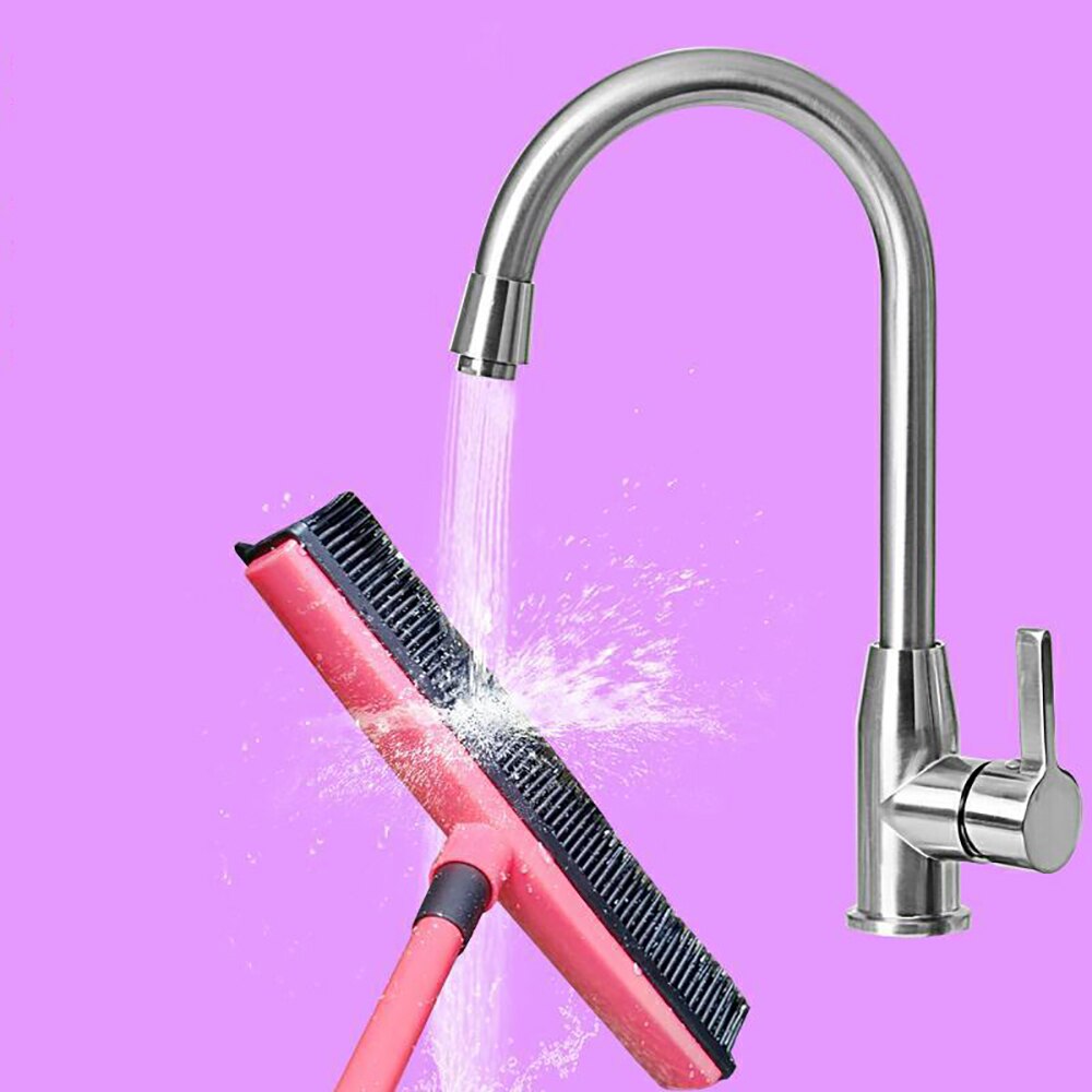 Multifunctional telescopic broom magic rubber besom cleaner pet hair removal brush home floor dust mop & carpet sweeper