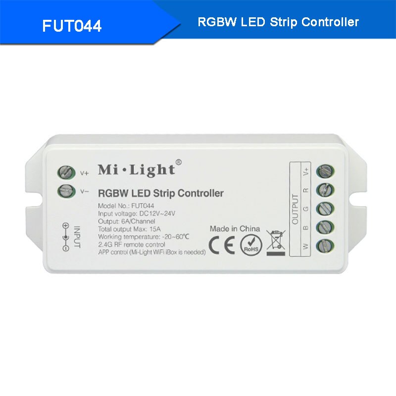 Miboxer 2.4g trådløs rgb/rgbw/rgb+cct led strip controller wifi smart panel fjernbetjening sluk lys timing dimmer  dc12v-24v: Fut 044