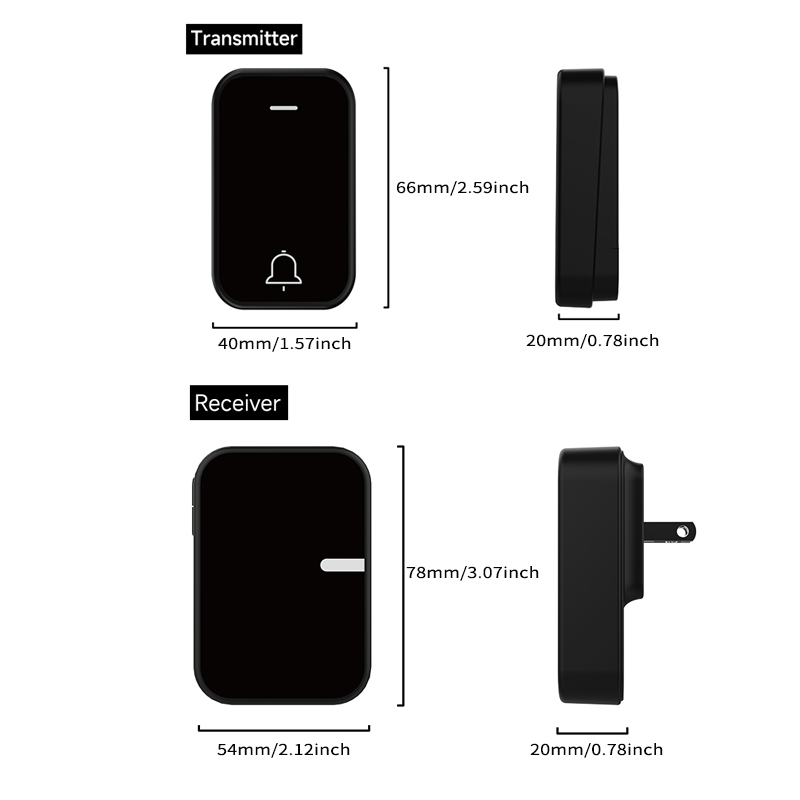 Acrylic Decoration Does Not Require Batteries Kinetic Energy Door Bell Household Waterproof Wireless Electronic Doorbell