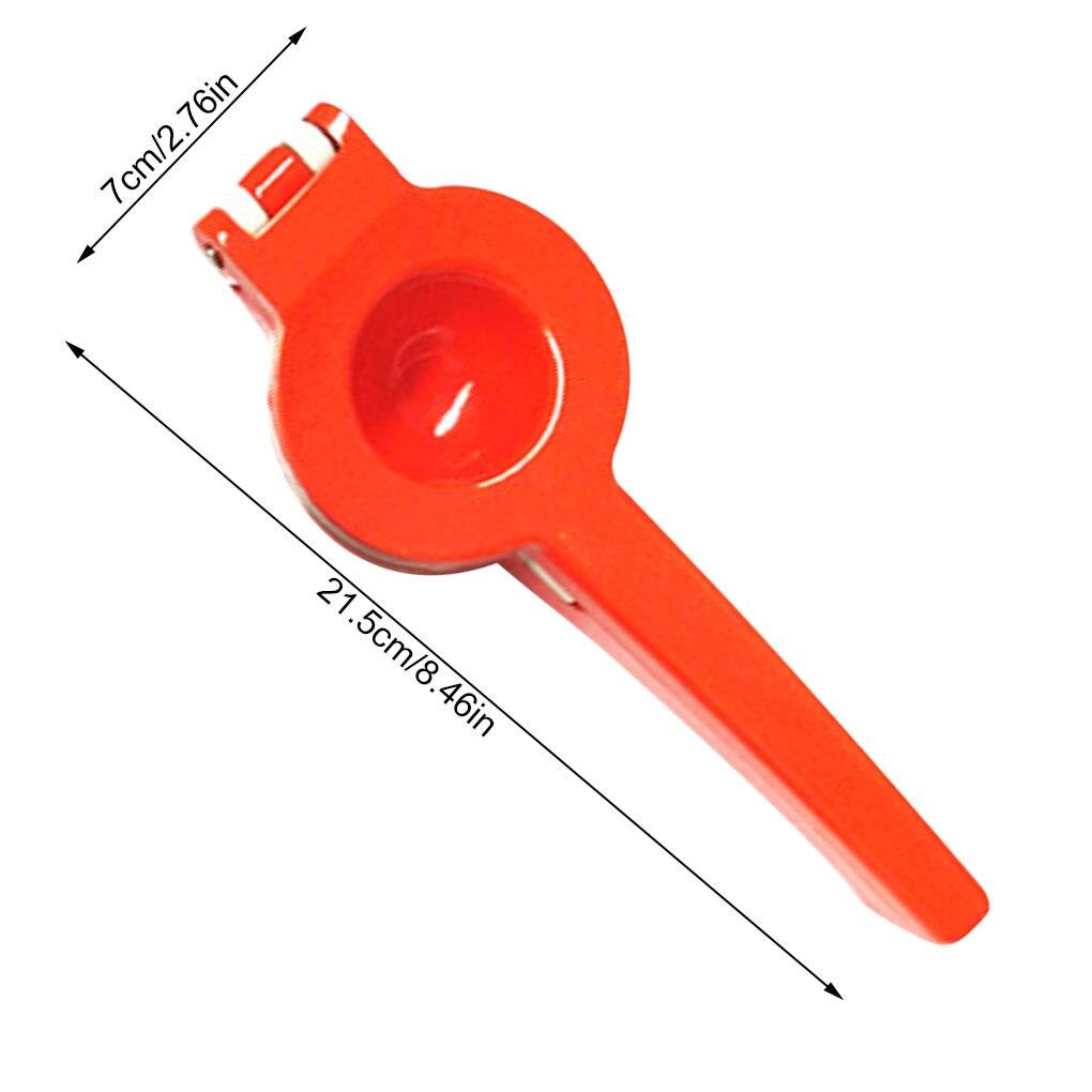 Portable Aluminum Alloy Lemon Squeezer 2 Layers Handheld Anti Rust Manual Fruit Citrus Press Juicer DIY Fruit Juicer Tool: Red