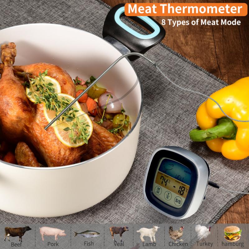 Digital Wireless Digital BBQ Grill Temperature Kitchen Oven Food Cooking Grill Smoker Meat Thermometer With Probe And Timer