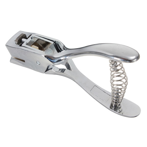 Good Brand Silver Metal Hand Slot Machine Certificate Photo Badge Hole Punch Puncher Tool