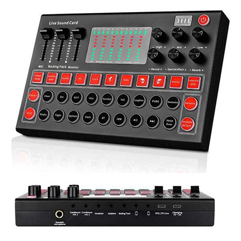 Audio sound card 3,5 mm microphone headset live broadcast studio telephone computer bluetooth sound adapter for computer