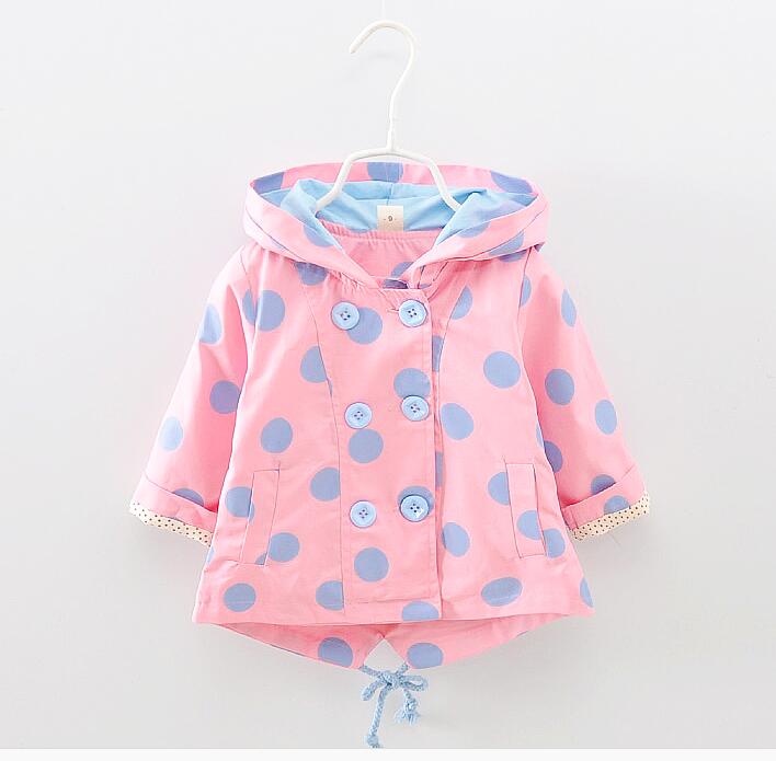 Meisje dot trenchcoat: Roze / 9m