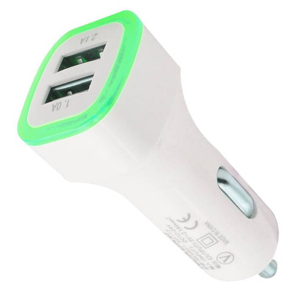 Cargador USB Dual LED para coche, encendedor de cigarrillos, cargador de coche para GPS, teléfono móvil, MP3, PDA, Bluetooth, auriculares, cámara Digital