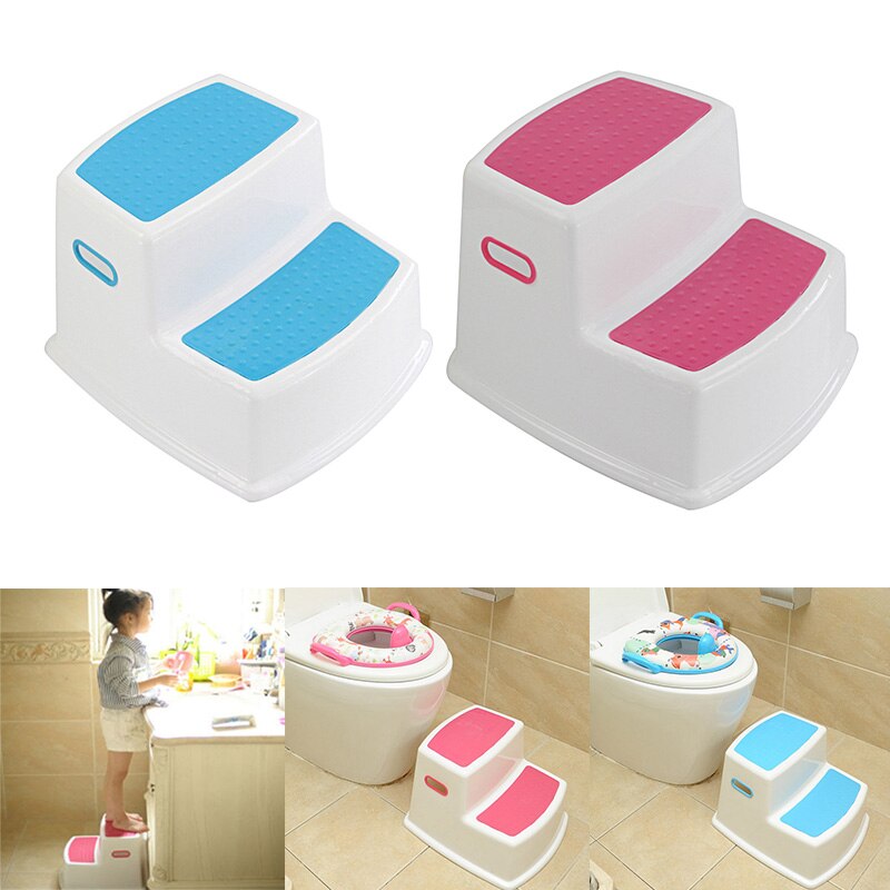 2 Step Stool for Kids Toddler Stool for Toilet Potty Training Slip Bathroom Kitchen GHS99