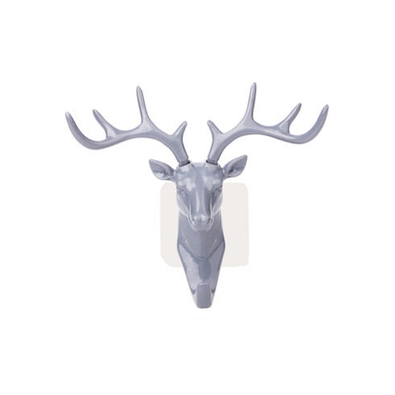 Wall Hanger Deer Antler Style Hat Coat Bag Rack Hooks Holder Decor Self Adhesive DIY Rack Vintage Stag Head Hook Art Home: 02