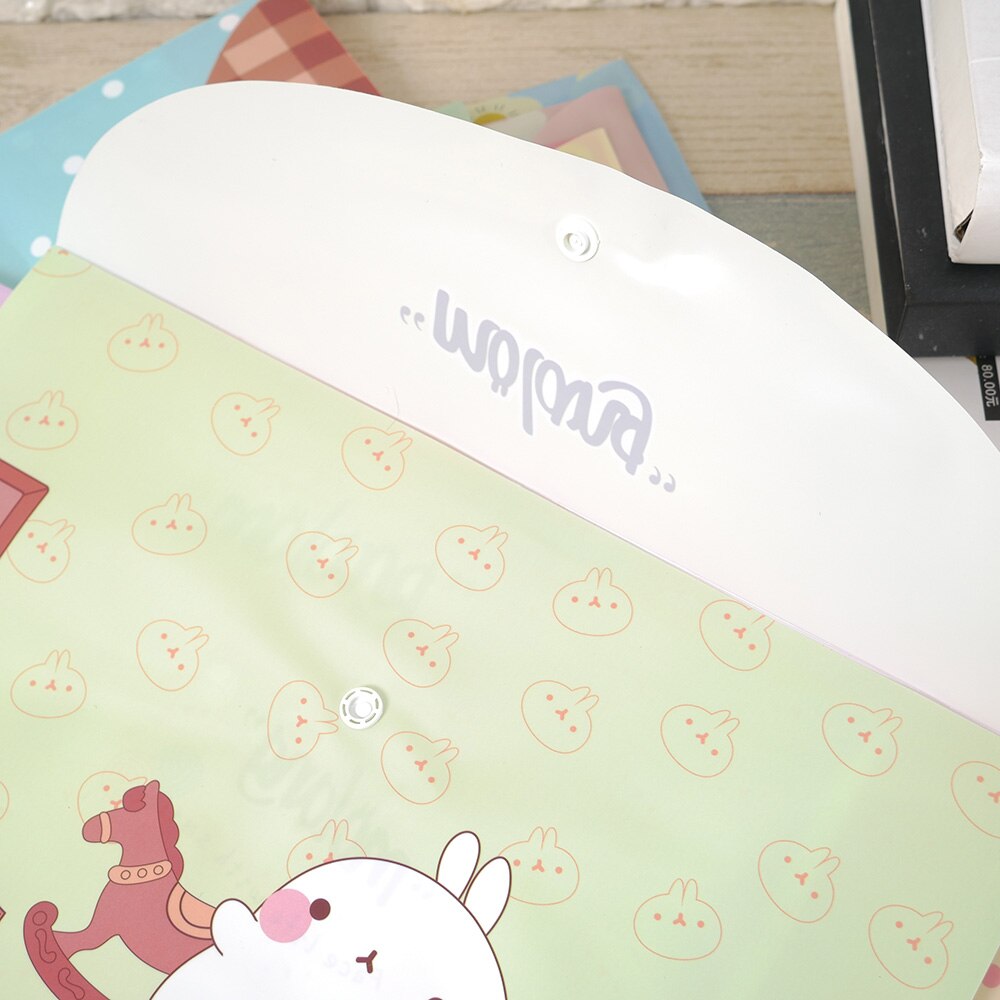 Florala4 File Folder Document Filling Bag Pvc Waterproof Stationery Bag School Office Supplies Bill Data Storage