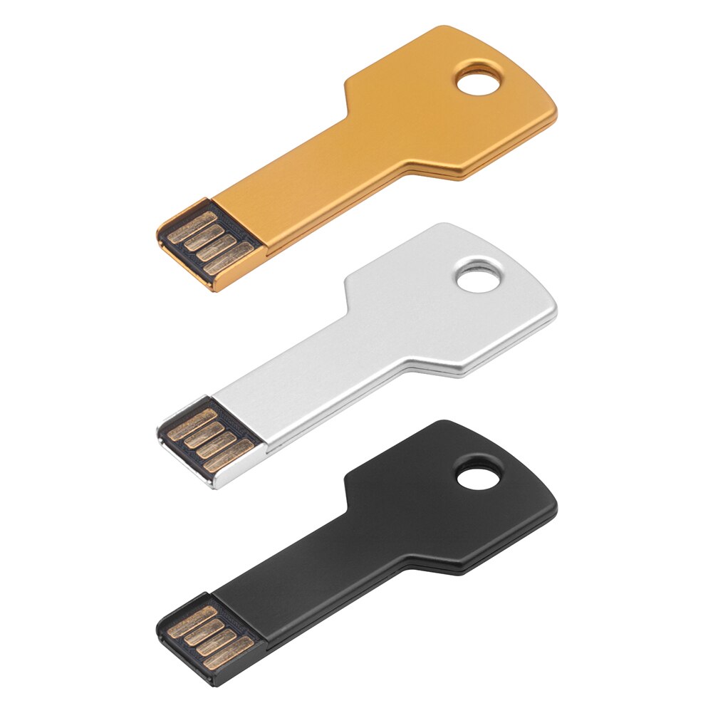 18 Mb/s Hoge Snelheid Usb Flash Drive Metalen Sleutel Vorm 16Gb 32Gb 64Gb Usb 2.0 Disk Flash geheugenkaart Pendrive Voor Computer Pc