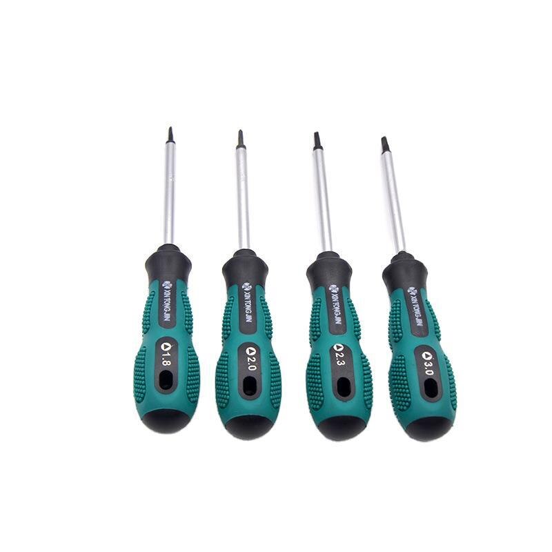 Driehoek Schroevendraaier 1.8Mm 2.0Mm 2.3Mm 3.0Mmcr-V Magnetische Anti-Skid Schroevendraaier Thuis Apparaten Funiture repaire Gereedschap Schroef: 1.8-2.0-2.3-3.0