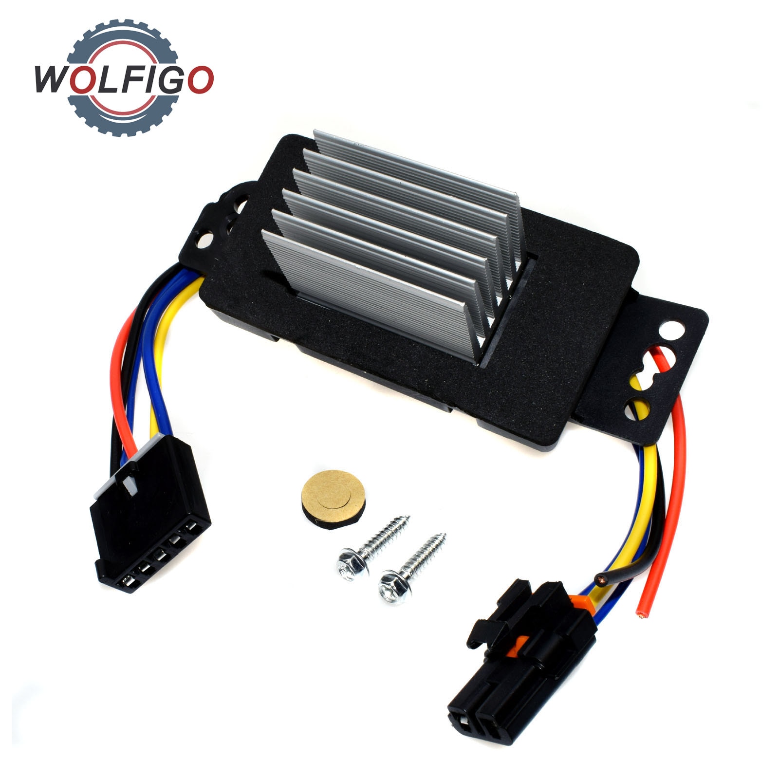 WOLFIGO HVAC Blower Motor Resistor with Plug Harness 15850268 22754990 RU359 1580888 for Pontiac Chevrolet Impala Buick