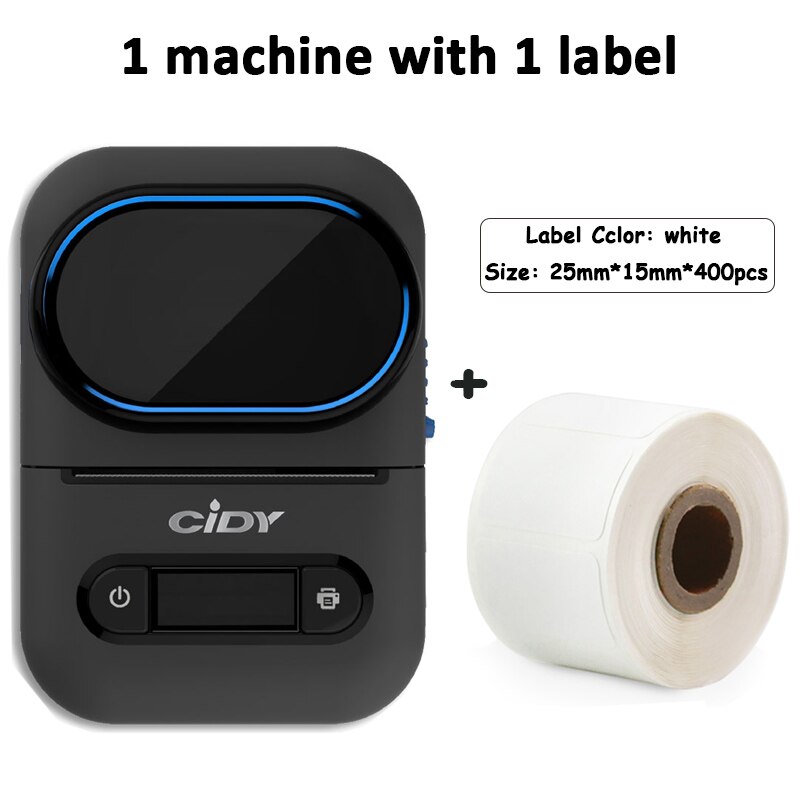 Mini Photo Printer Sticker Maker Machine Bluetooth Draagbare Handheld Thermische Label Printer Printer Voor Telefoon Android En Ios: 25x15mm and printer
