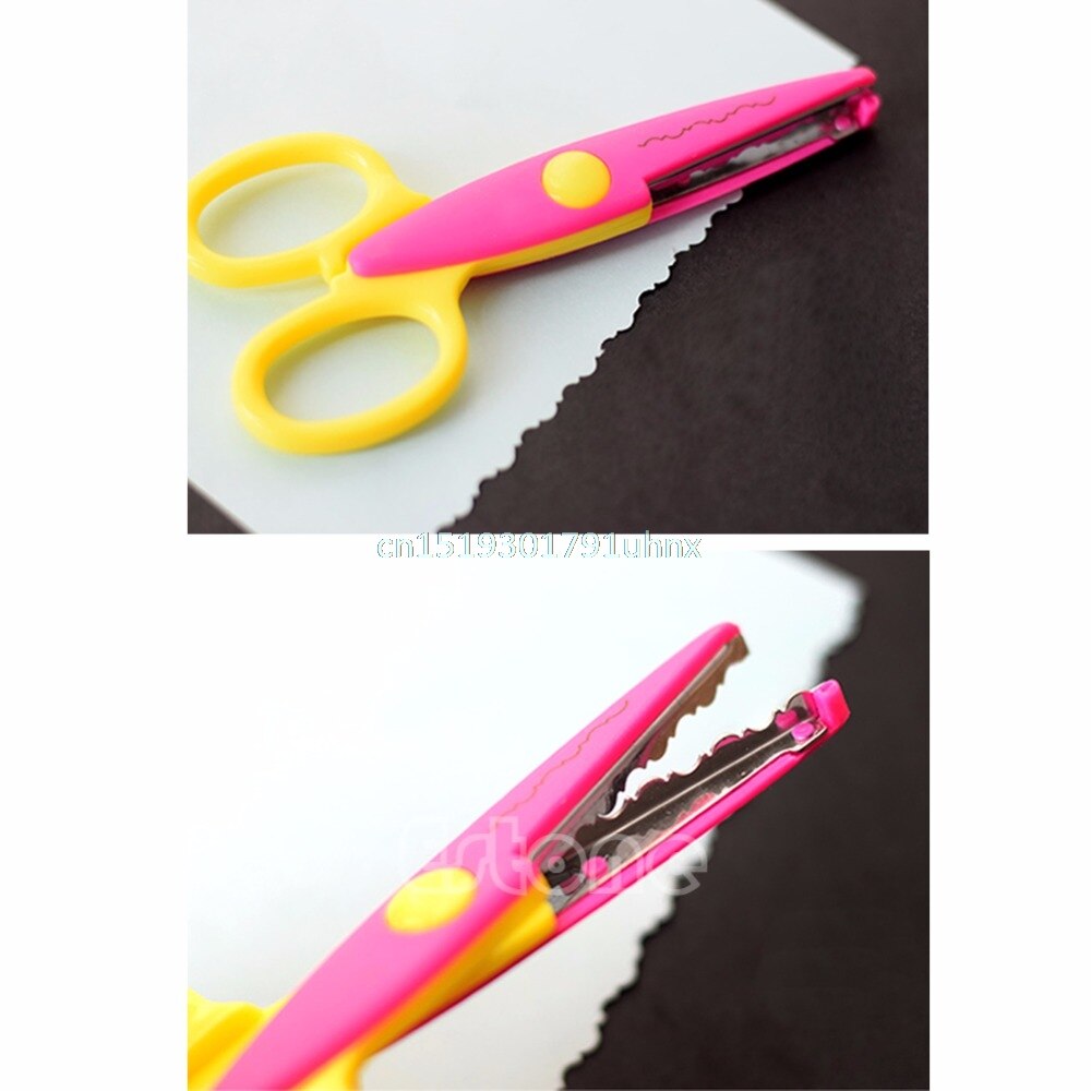 1pc DIY Decorative Craft Border Scissors Wavy Fancy Pinking Paper Cutting Device