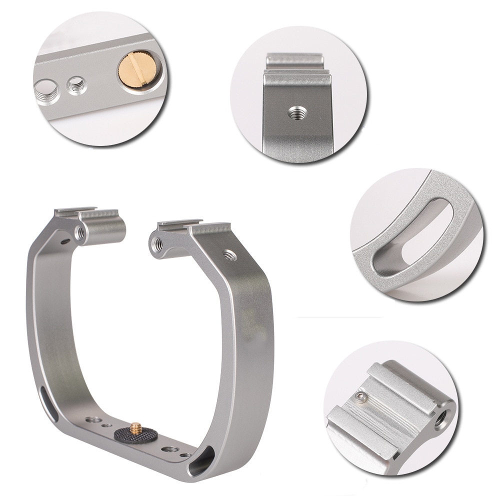 Estabilizador de soporte manual de doble brazo, agarre manual para buceo, equipo de fotografía subacuático para Cámara de Acción GoPro Hero Xiaomi Yi