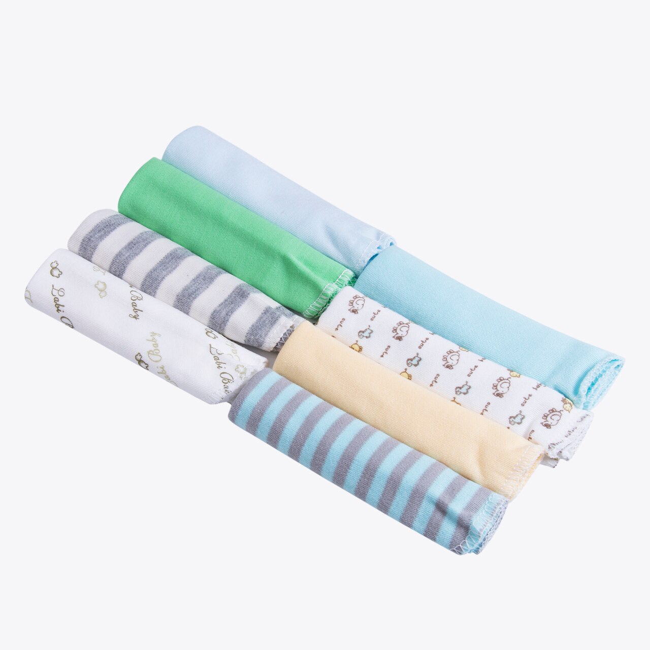Pudococ 8Pcs Baby Boy Girl Towel Set Towel Washcloth Bathing Feeding Wipe Bibs Saliva Bandana Kids Accessories: B