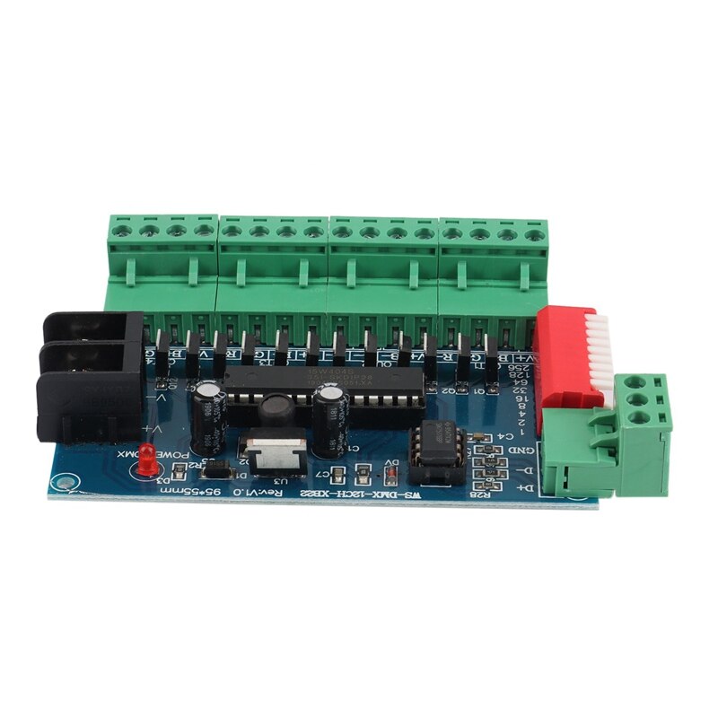 Dc5v-24v 12ch dmx 512 led-decoder, 12- kanal-dmx 3p- konstantspannungsregler/dimmer für led-lampenmodule