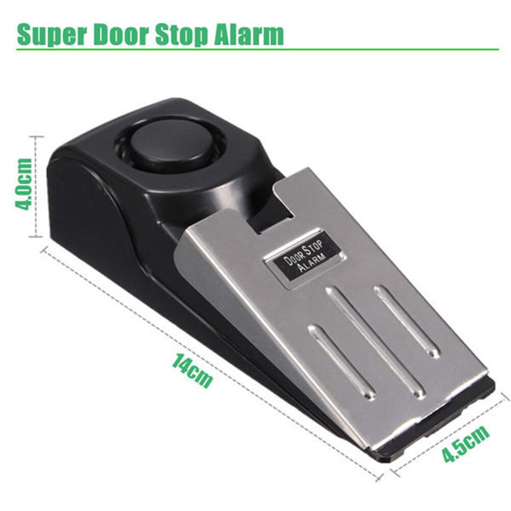 125dB Mini Wireless Vibration Alarm Door Stop Alarm for home Wedge Shaped Stopper Alert Security System Block Blocking System