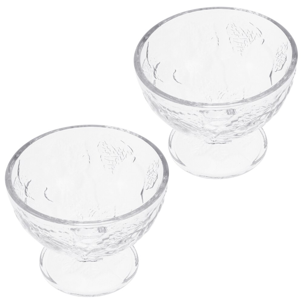 2Pcs Cups Restaurant Cold Drink Cups Transparent Pudding Cups Dessert Cups