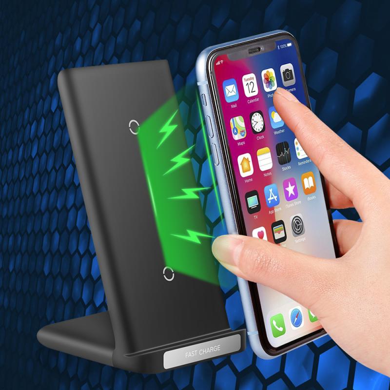 Qi Wireless Charger Stand Voor Iphone Samsung Voor Xiaomi Snelle Draadloze Laadstation Telefoon Oplader Mobiele Telefoon Accessoires