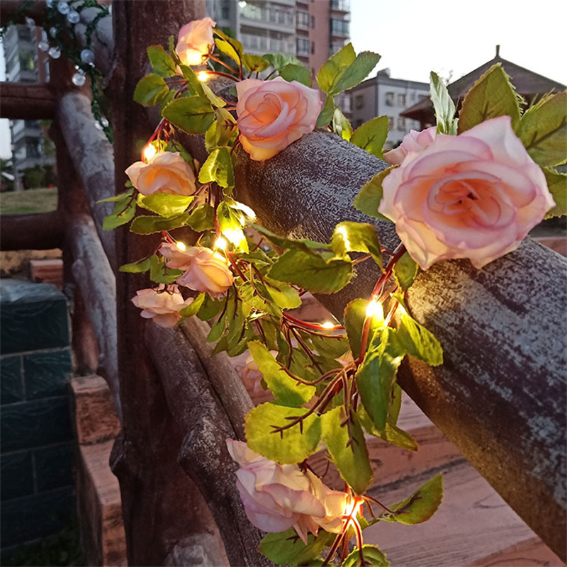 Solar Slingerlampen - 20m LED - Zonnebloem Roos Klimop - Waterdicht IP65 - Tuin Terras Decoratie