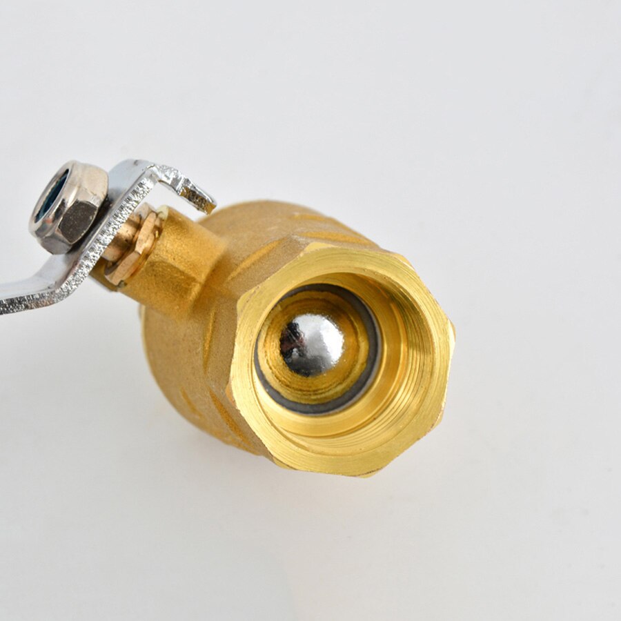 DN10 Brass Ball Valve Thickened Handle 1/4 "3/8" 1/2 "3/4" 1 "BSP Female Male For Water Gas Valve Tap Water Outlet Switch
