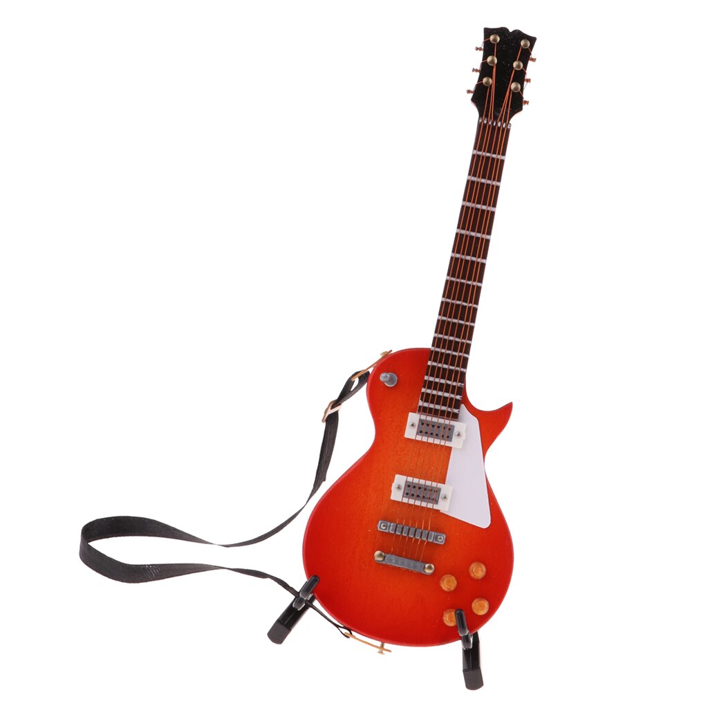 1/6 Miniature Wooden Guitar for BJD for Doll House Decoration #1