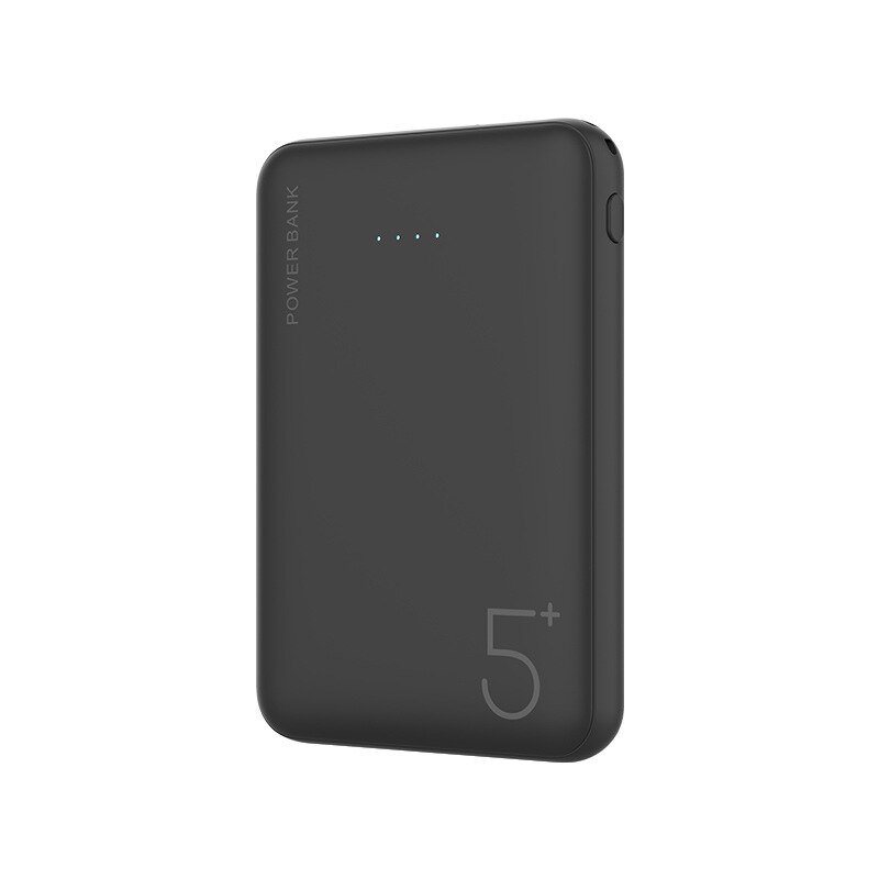 Draagbare Power Bank 10000Mah Mini Externe Batterij Oplader 2.1A Snelle 5000Mah Poverbank Telefoon Oplader Voor Slimme Mobiele Telefoon: Black 5000mAh