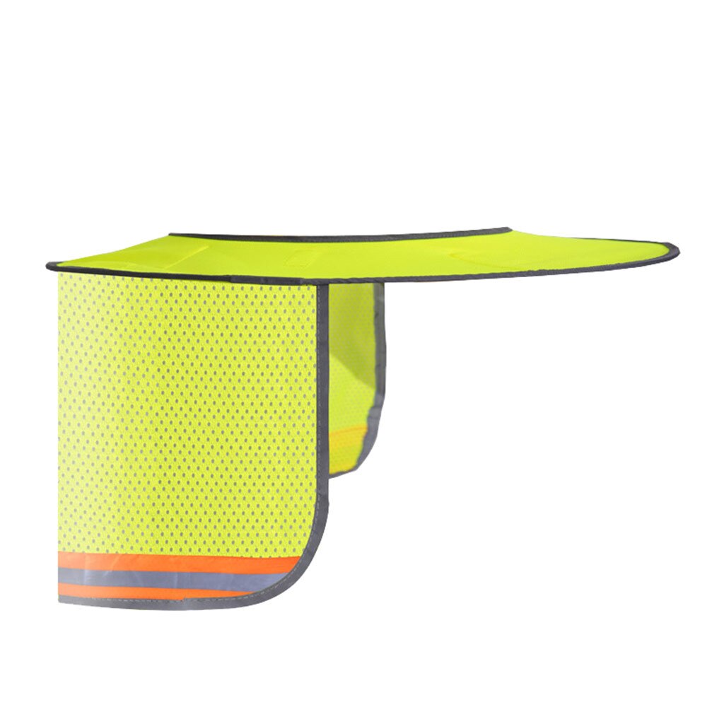 Yellow Orange Hat Outdoor Construction Safety Hard Hat Sun Shade Neck Shield Reflective Stripe Protective Helmets Shield#p8: C
