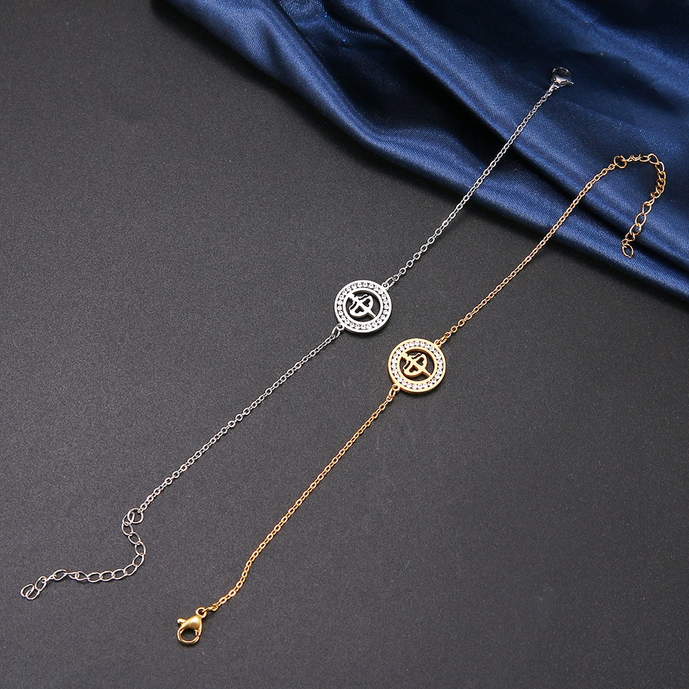 CACANA 316L Stainless Steel For Women Crystal Bracelet Ballet Girl Round Bracelets Gold Color Engagement Jewelry