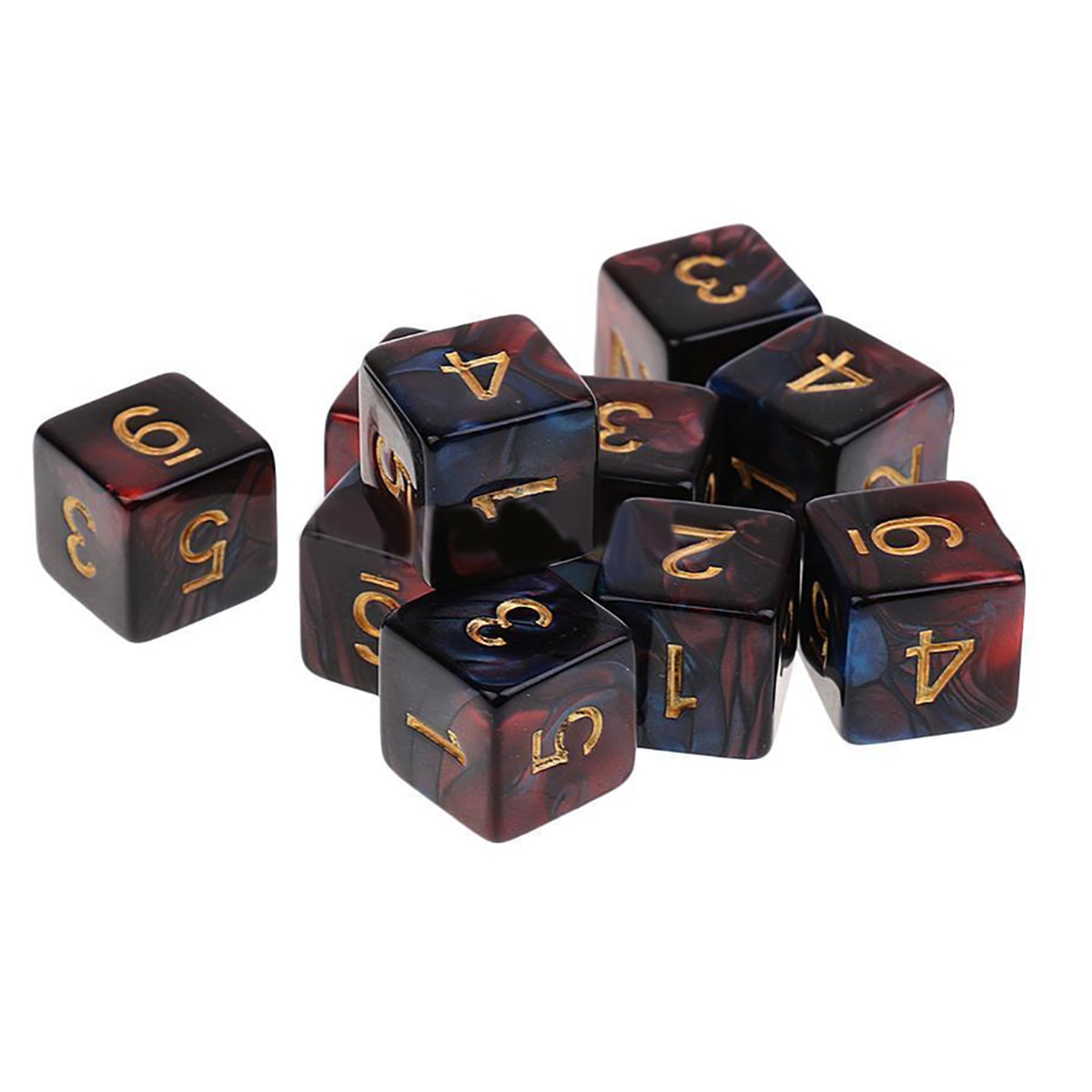 D6 Sided Dice Set Polyhedral 6 Sides 10PCS Dice For RPG Desktop Funny Games Outdoor Party Bar Tools