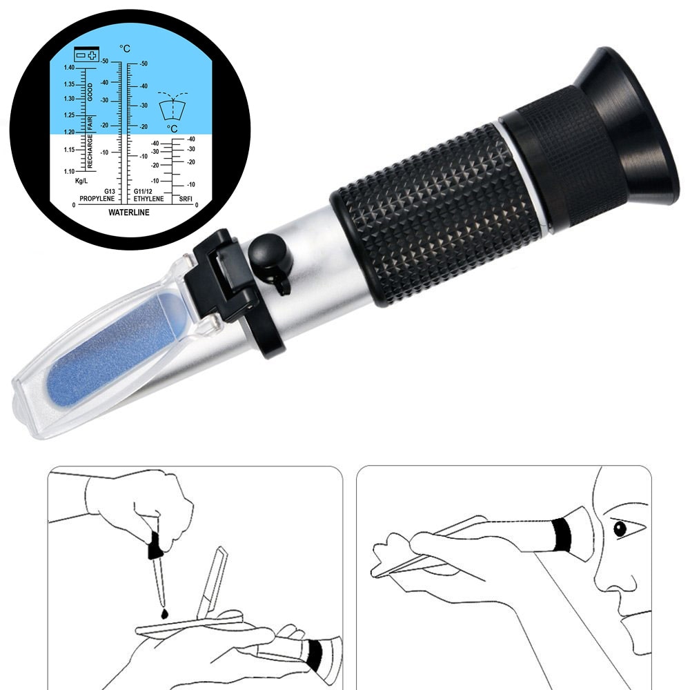 Newest ATC Refractometer for automotive antifreeze tester antifreeze water battery wiping washing Refractometer