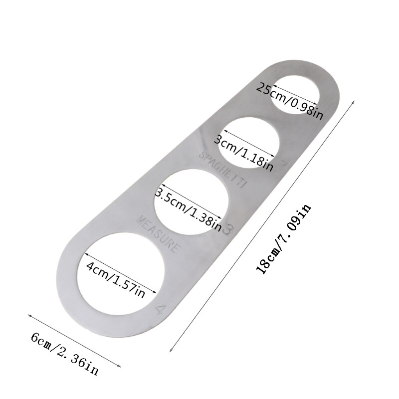 Rvs Spaghetti Measurer Tool Pasta Portion Control Gadgets 4 Porties X4YE