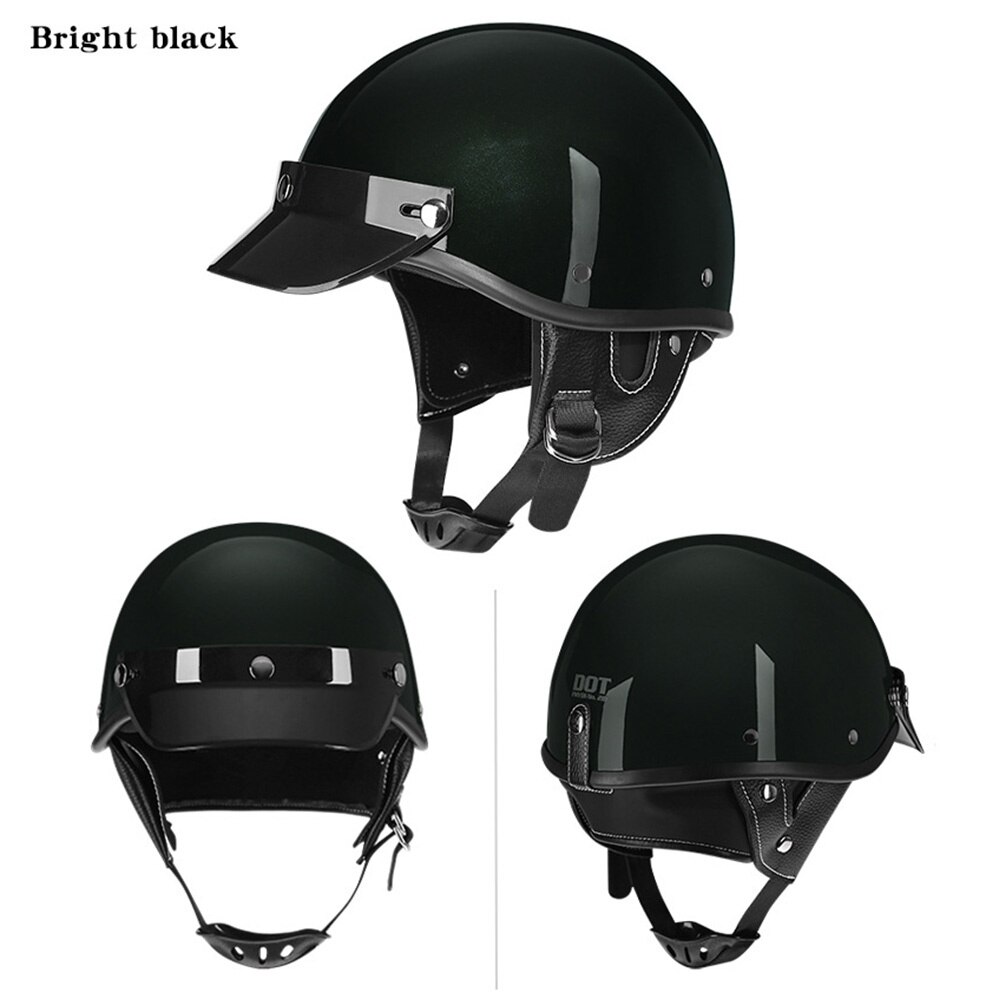 Korea Japan Vintage Motorcycle Half Open Face Helmet Retro Motorbike Scooter Biker Riding Cruiser Capacetes Para Moto DOT