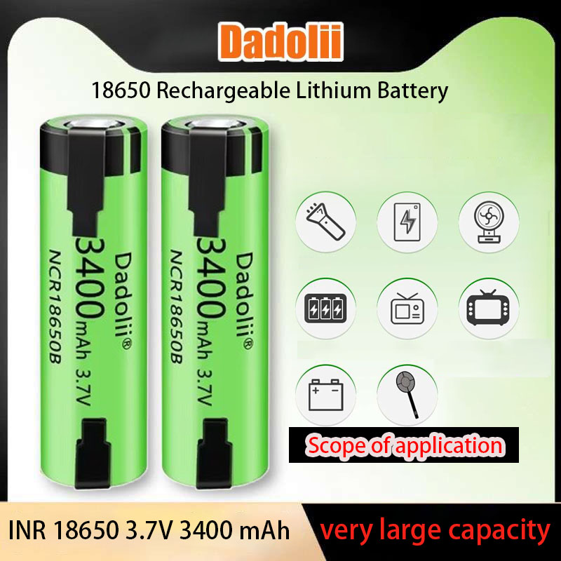 18650 lithium-ion rechargeable battery 3.7 V 3400 mAh DIY nickel battery